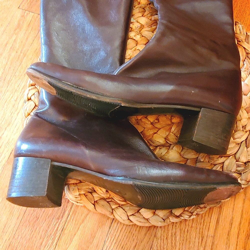 NARROW boots Vintage brown leather
